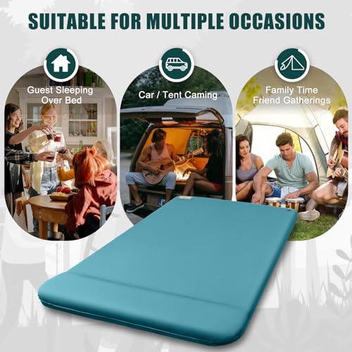 NYECHTO Double Self Inflating Sleeping Pad with Electric Pump