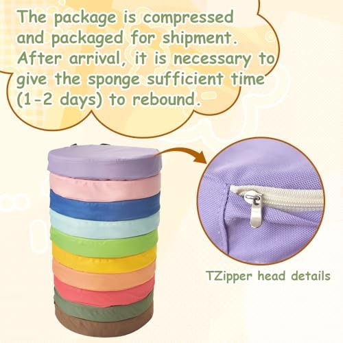 Morimoe Round Floor Cushion with Handle Waterproof 600D Oxford Fabric