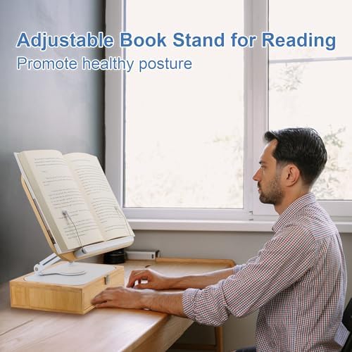 YINBINK Adjustable Book Stand with 360 Swivel Base 1