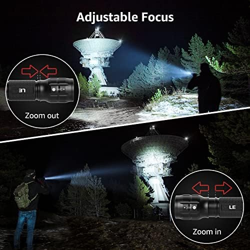 Lepro Bundle - 2 Pack LED Flashlights with Motion Sensor Waterproof Adjustable Brightness