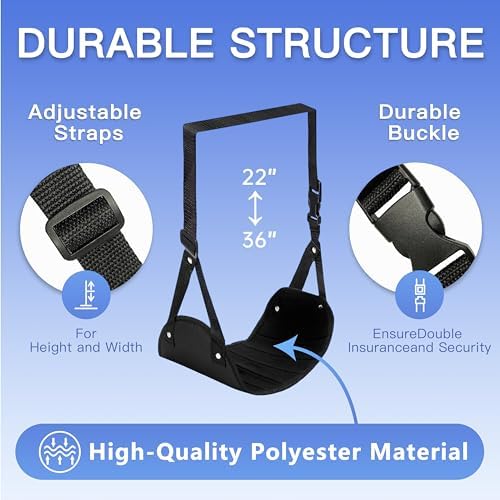 2-Pack Airplane Footrest Hammock - Travel Comfort Solution