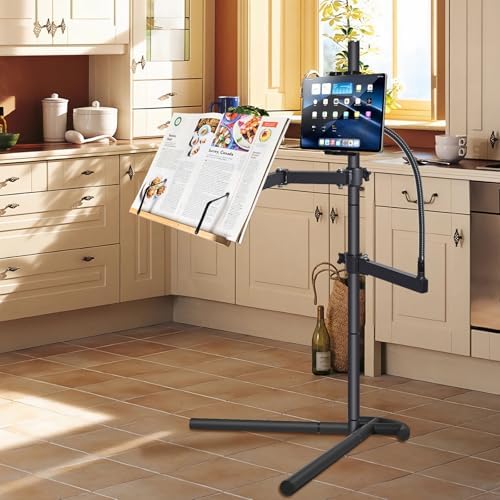 Wishacc Adjustable Book Stand with Tablet Holder 1