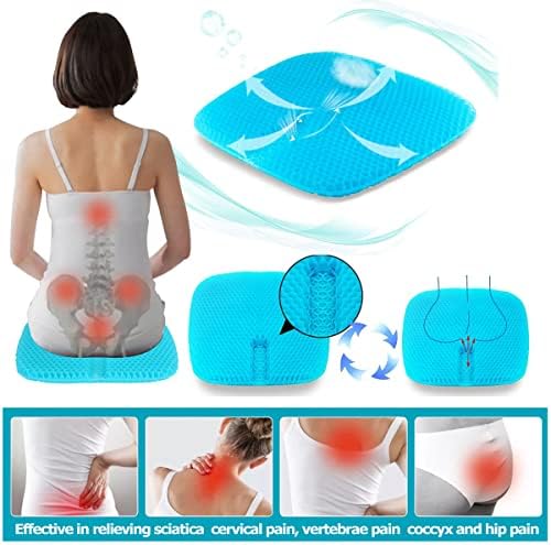 masteymoh Gel Seat Cushion for Long Sitting and Pressure Sores Relief
