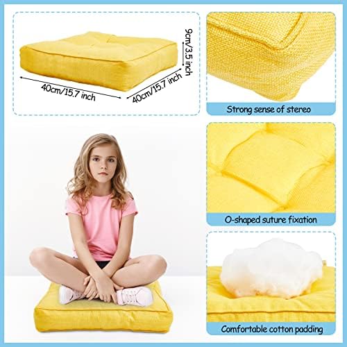 Juexica 8 Pcs Rainbow Floor Cushions for Kids Classroom Meditation Seats