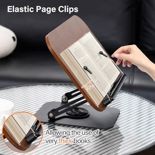 BYMECOST Adjustable Book Stand with 360 Rotation