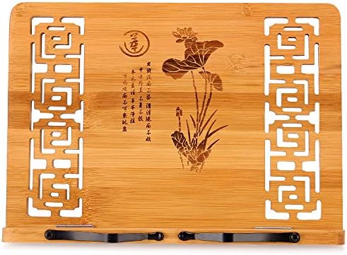 MEGREZ Bamboo Book Stand 132 x 94 Inch Adjustable 1