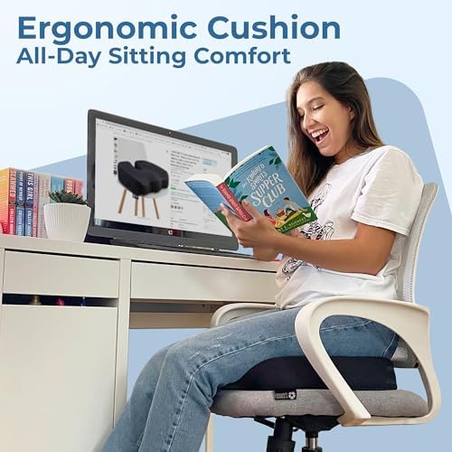 5 STARS UNITED Seat Cushion for Tailbone Pain Relief Black
