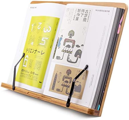Extra Large Bamboo Book Stand for Textbooks Reading