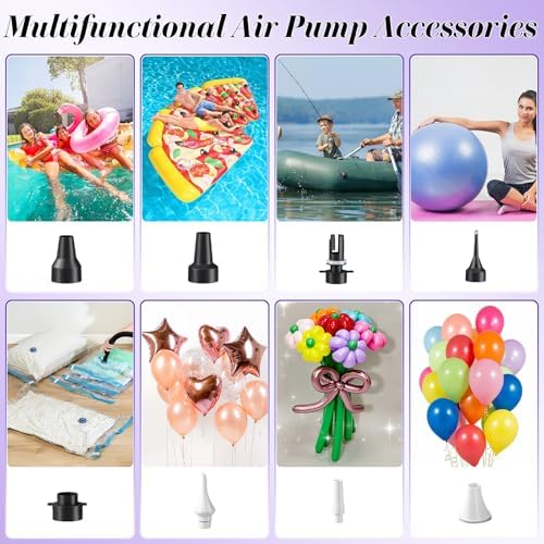 Togvu 3-in-1 Electric Balloon Pump with Dual Nozzle
