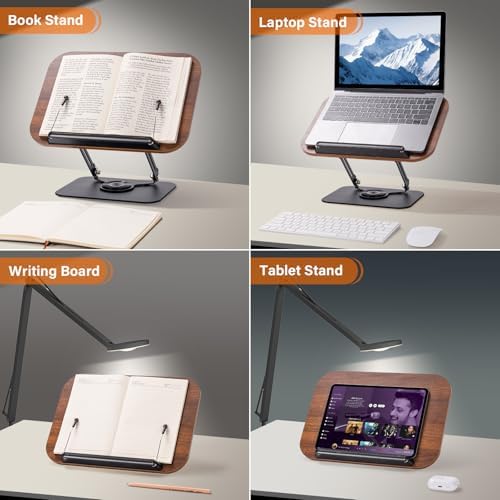 BYMECOST Adjustable Book Stand with 360 Rotation