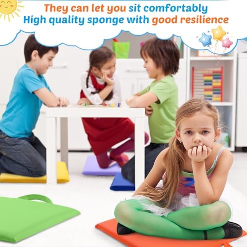 Suzile 12 Pcs 12 Classroom Floor Cushions with Handles