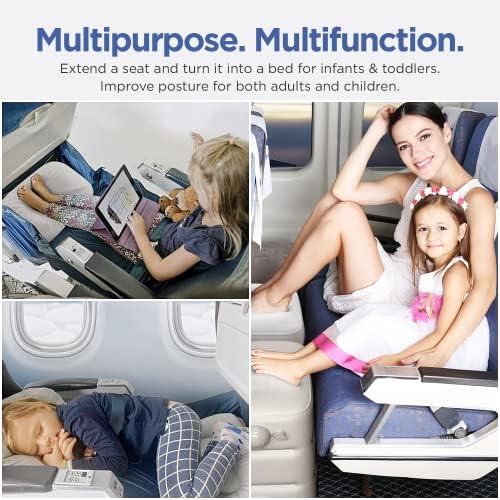 Aestoria Inflatable Foot Rest with Pump for Airplane and Toddler Bed