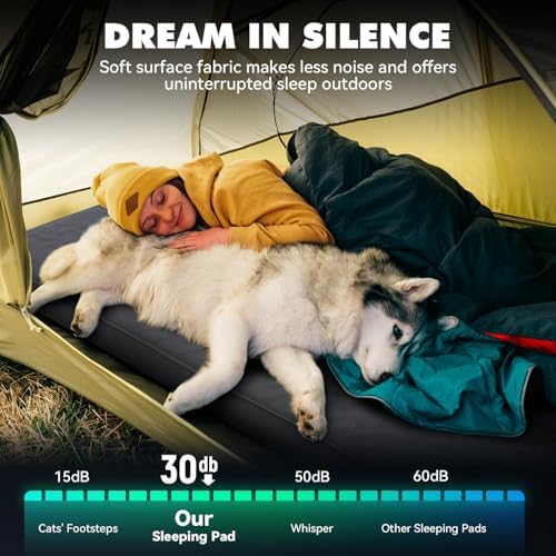 Hikenture 4 Thick Self-Inflating Sleeping Pad with Electric Pump