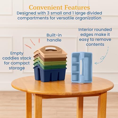 ECR4Kids 4-Compartment Storage Caddy Set 1