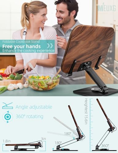 MEUXG Adjustable Book Stand with 360 Rotate