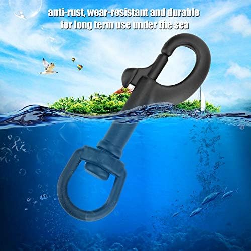 VBESTLIFE Scuba Diving Clips 75mm Black Stainless Steel