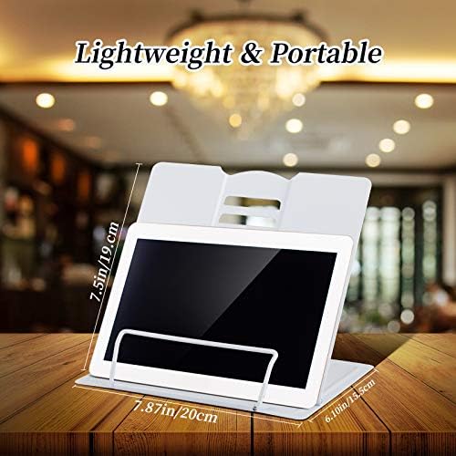 Blizzow Adjustable Metal Book Stand for Reading Durable and Foldable