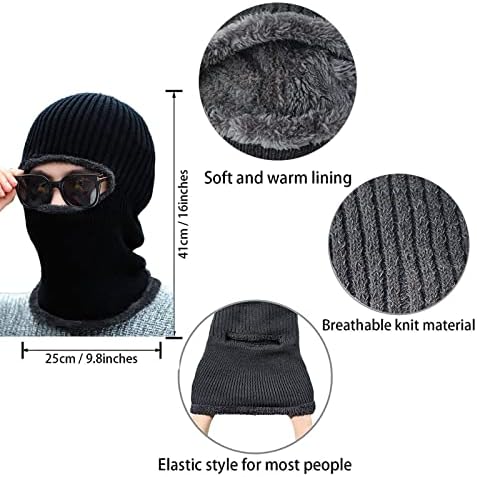 DWONDFORT Ski Mask 3 Hole Thermal Beanie 1