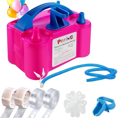PCFING Balloon Pump with Dual Nozzle and Tying Tool