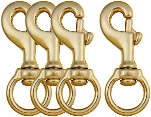 AOWESM 3-14 Solid Brass Swivel Clips 4 Pack