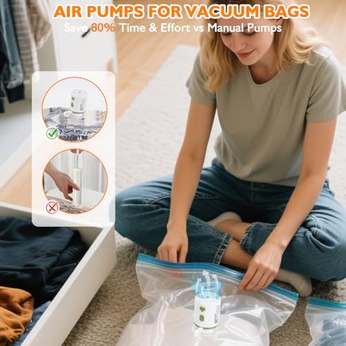 AGPTEK Portable Air Pump with LED Light and Magnet
