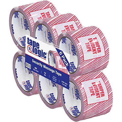 Aviditi Tamper Evident Security Packing Tape 3x110 25 Mil 6 Rolls