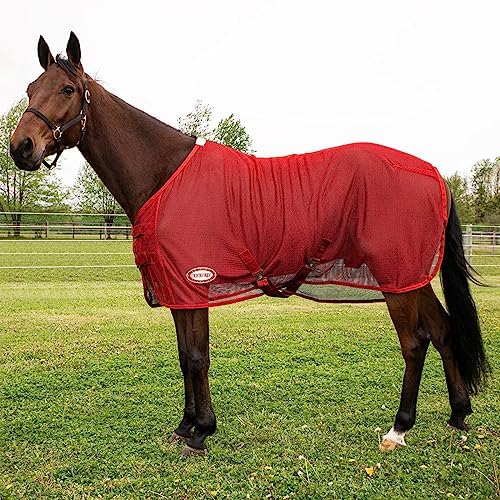 Country Pride Fitted Scrim Fly Sheet Red 78-80 Inch