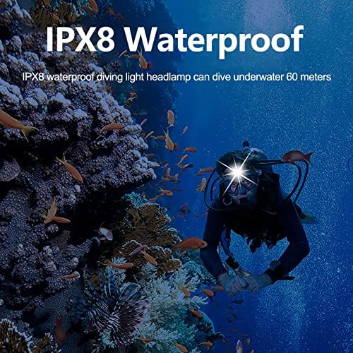 WINDFIRE Scuba Diving Headlamp 1200 Lumens 5 Modes IPX8 Waterproof