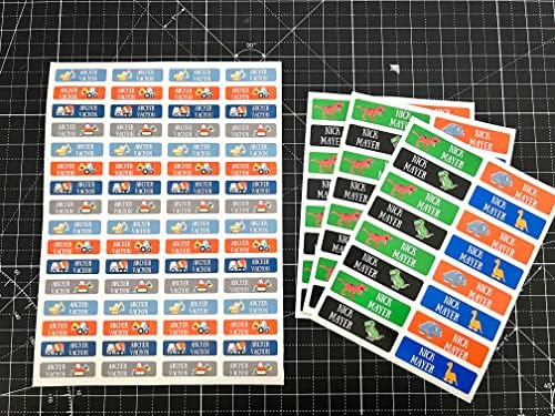 128 Waterproof Dishwasher Safe Kid Name Labels with Cute Pattern 4