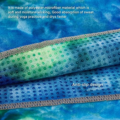 Yuilgdo Yoga Towels with Grip Dots and Non-Slip Surface