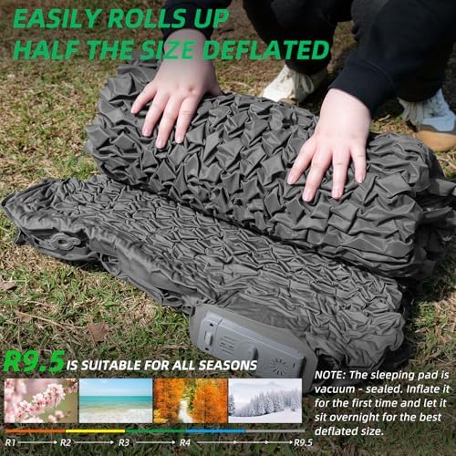 Self Inflating Sleeping Pad with Electric Pump 95 R-Value
